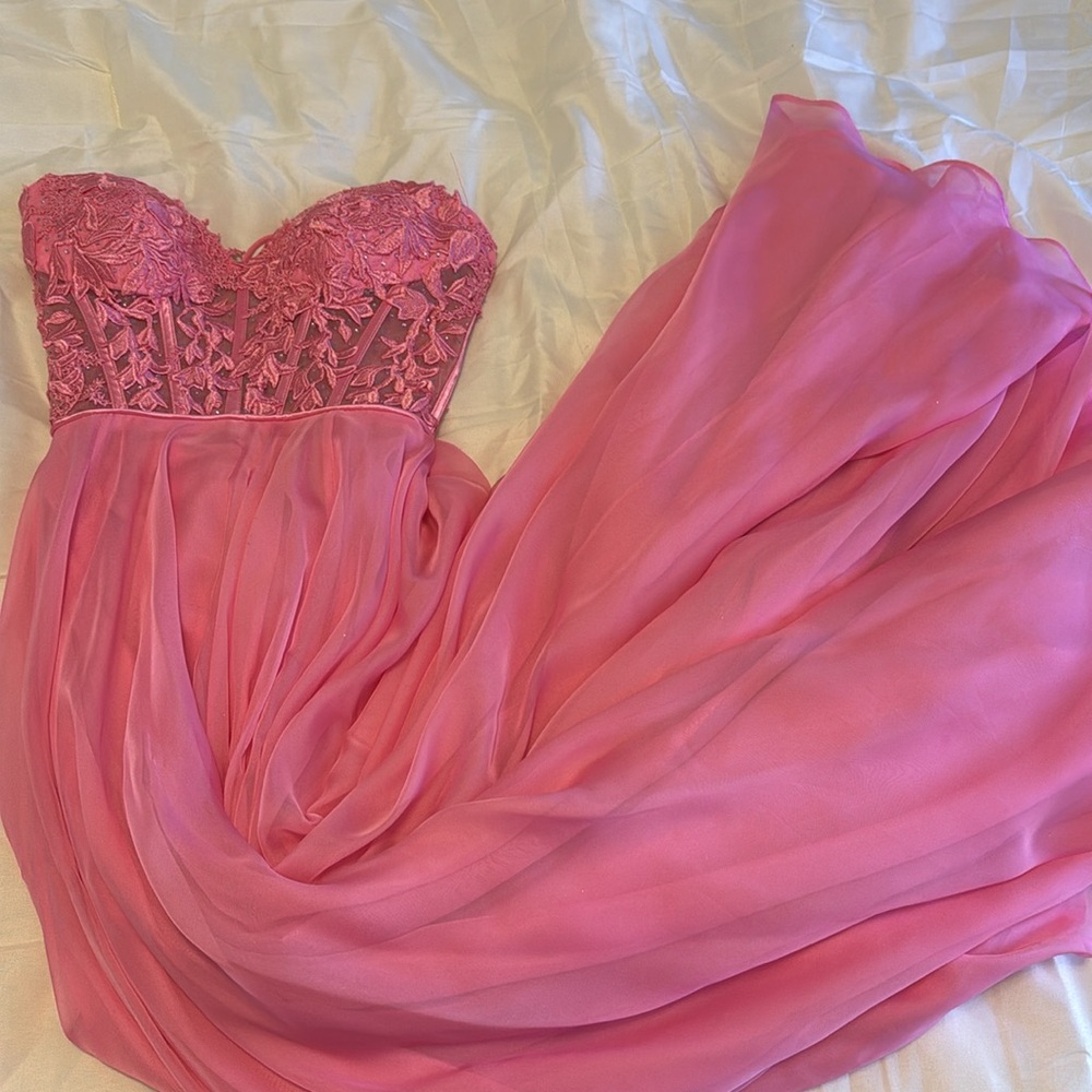 Sherri Hill prom dress, bubblegum pink - Picture 2 of 5